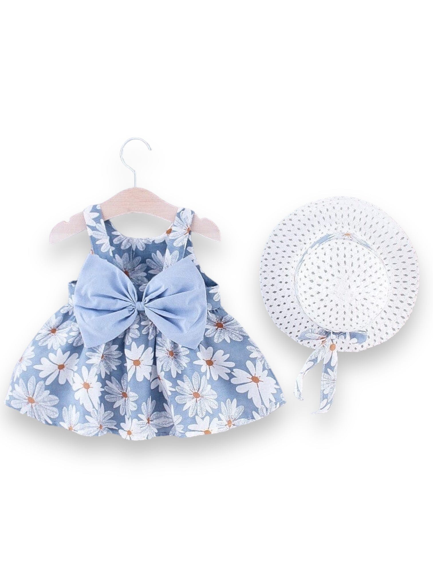 Rochita si palarie BLUE-FLORAL