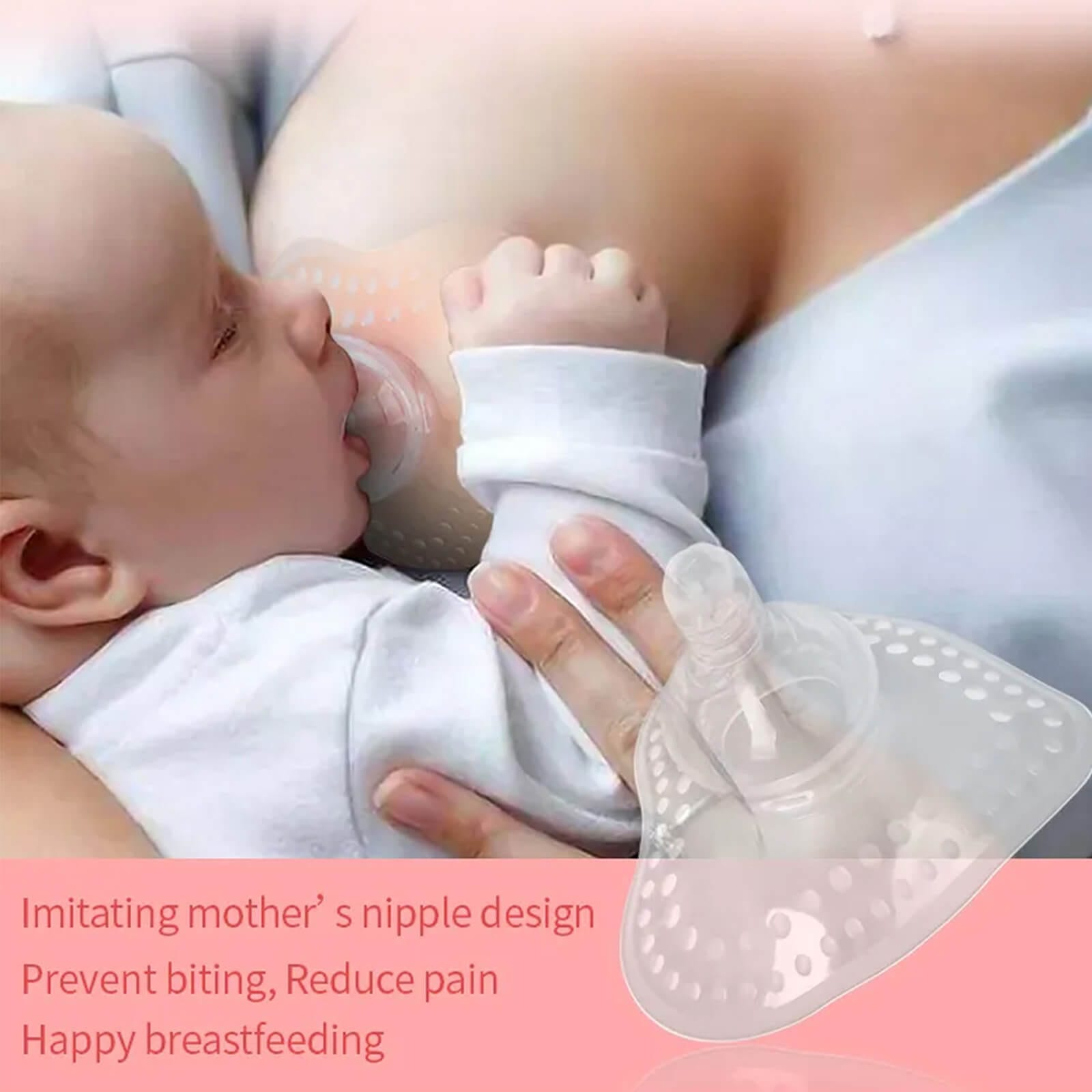 Pachet de 2 mameloane pentru alaptare, protejeaza de durere