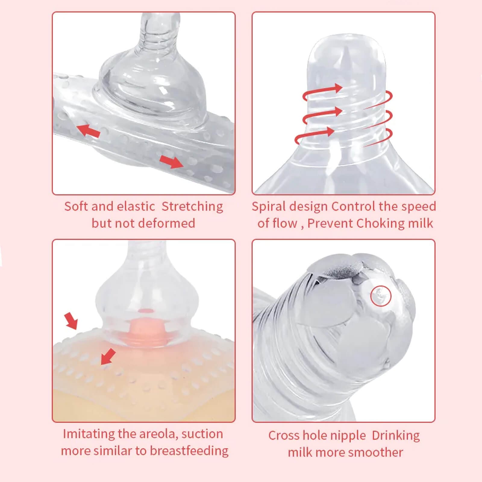 Pachet de 2 mameloane pentru alaptare, protejeaza de durere