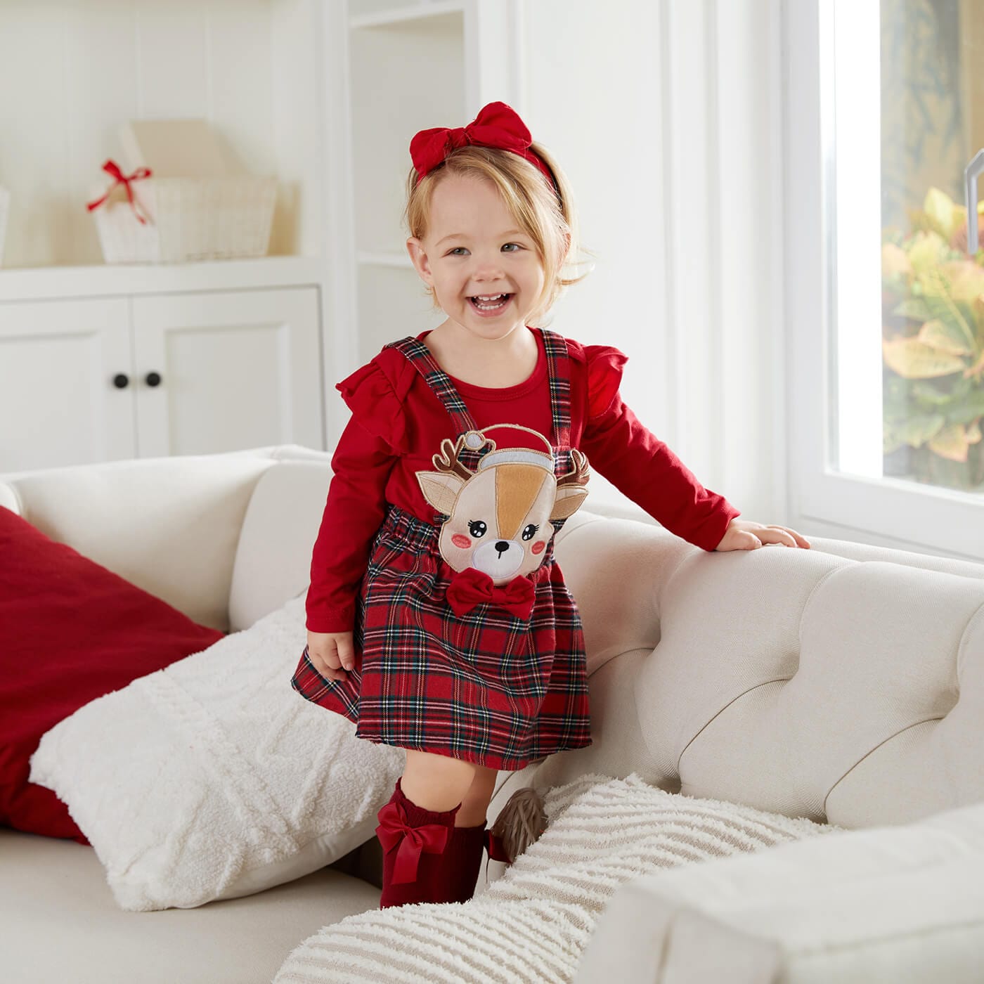 Rochita de Craciun cu volane 3 piese