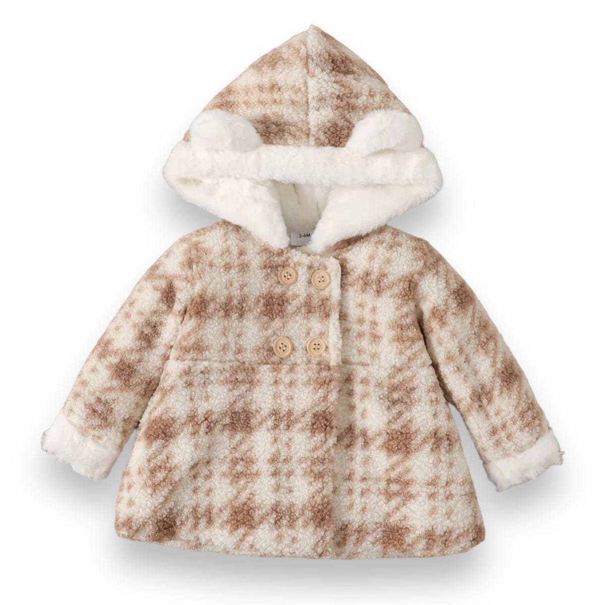 Palton bebe crem pufos