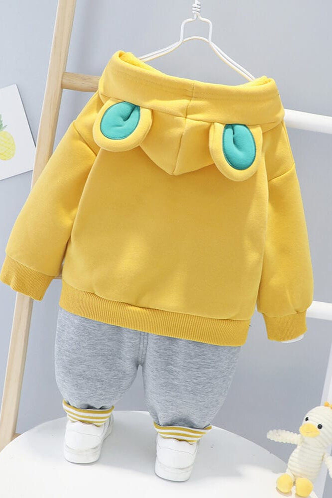 Compleu de catifea, hanorac si pantaloni DAVID