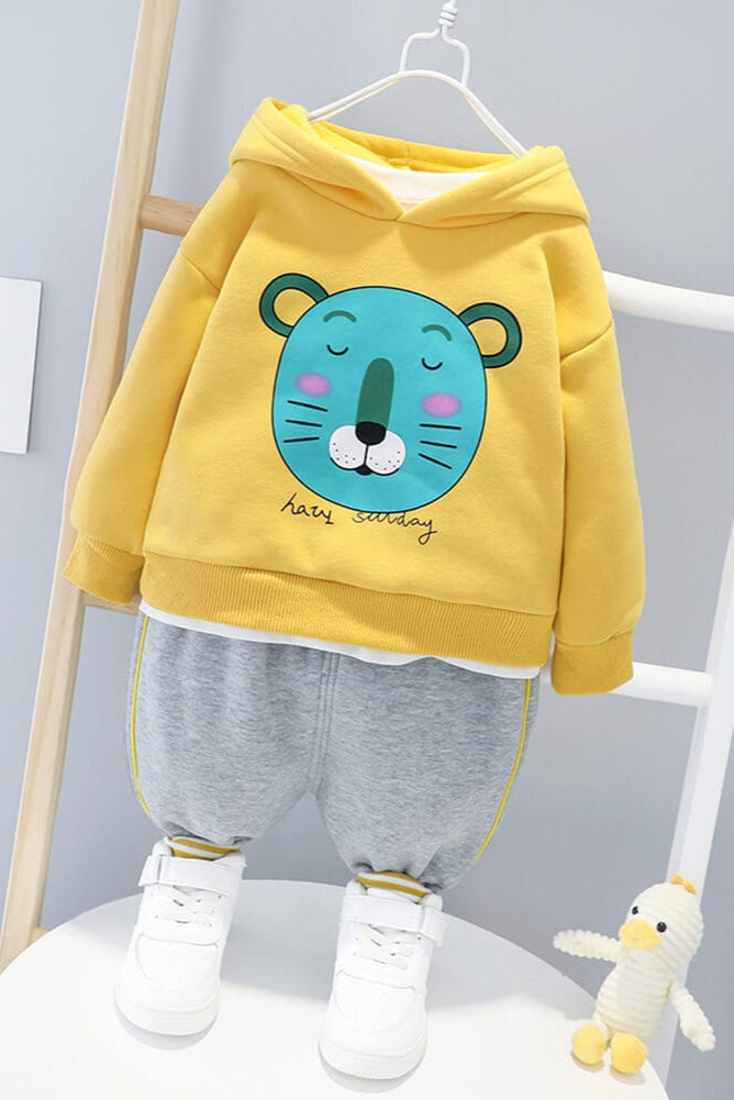 Compleu de catifea, hanorac si pantaloni DAVID