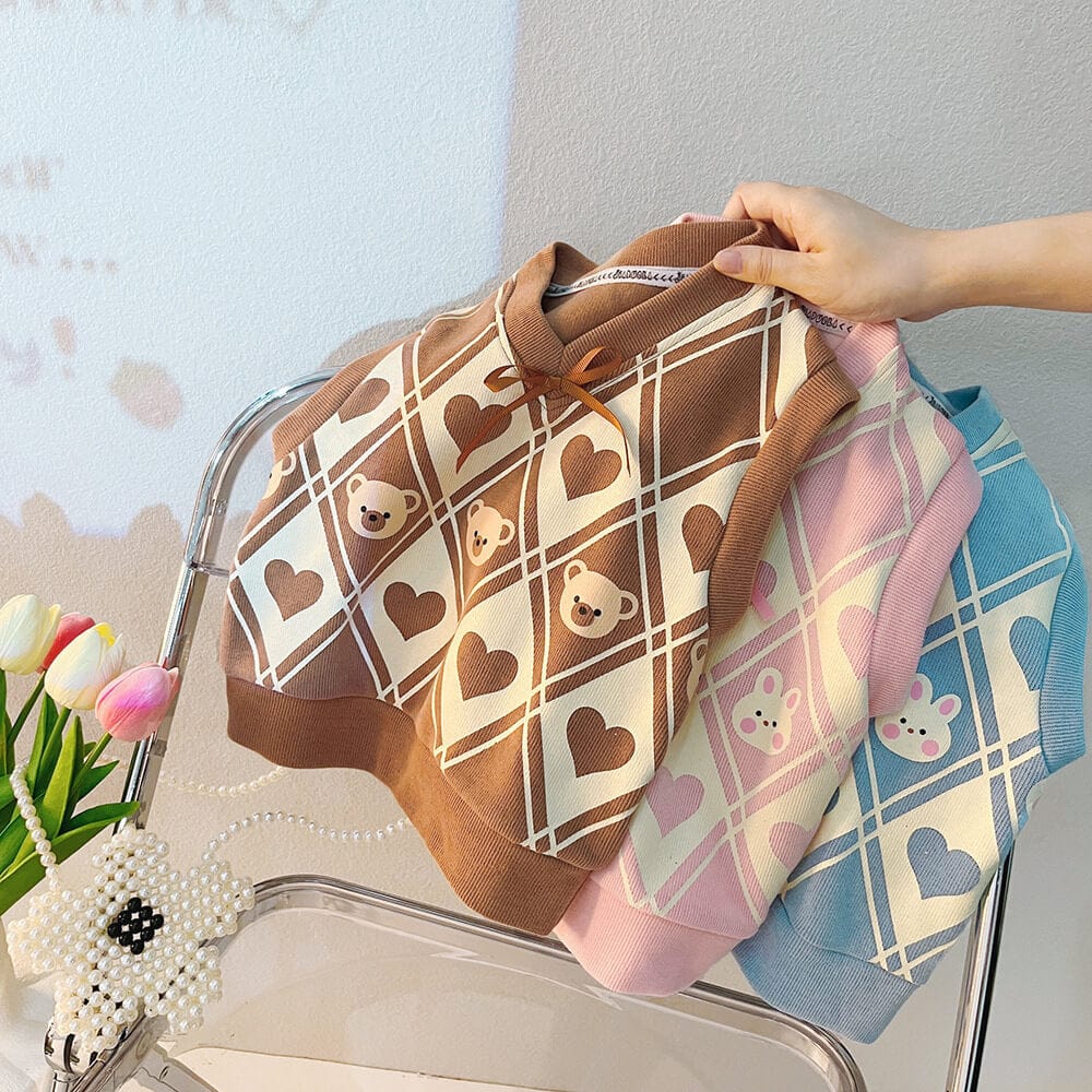 Compleu din 3 piese pentru fete din bumbac LARA