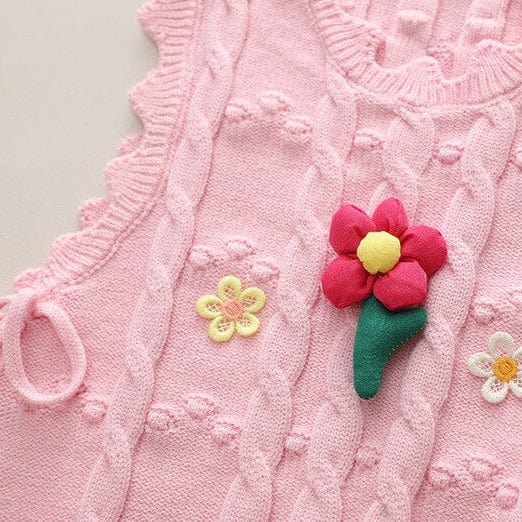 Compleu roz din 3 piese cu vesta DARIA