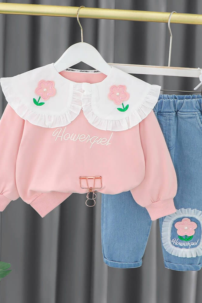 Compleu roz din 2 piese FLORY