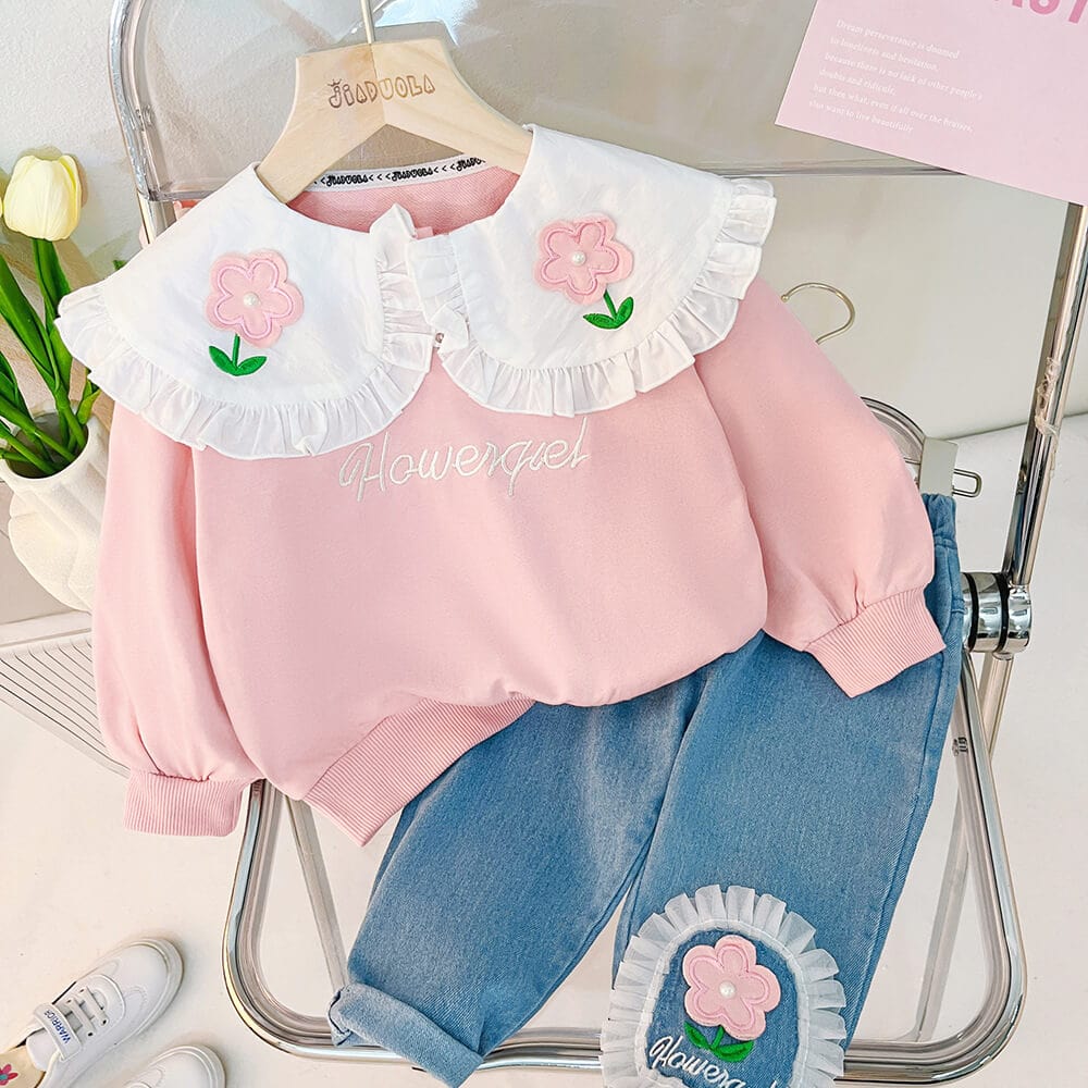 Compleu roz din 2 piese FLORY