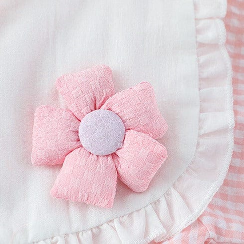 Compleu roz din 2 piese cu blugi evazati COSMINA