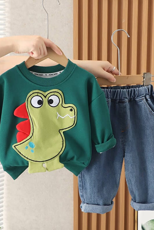 Compleu verde din 2 piese CROCO