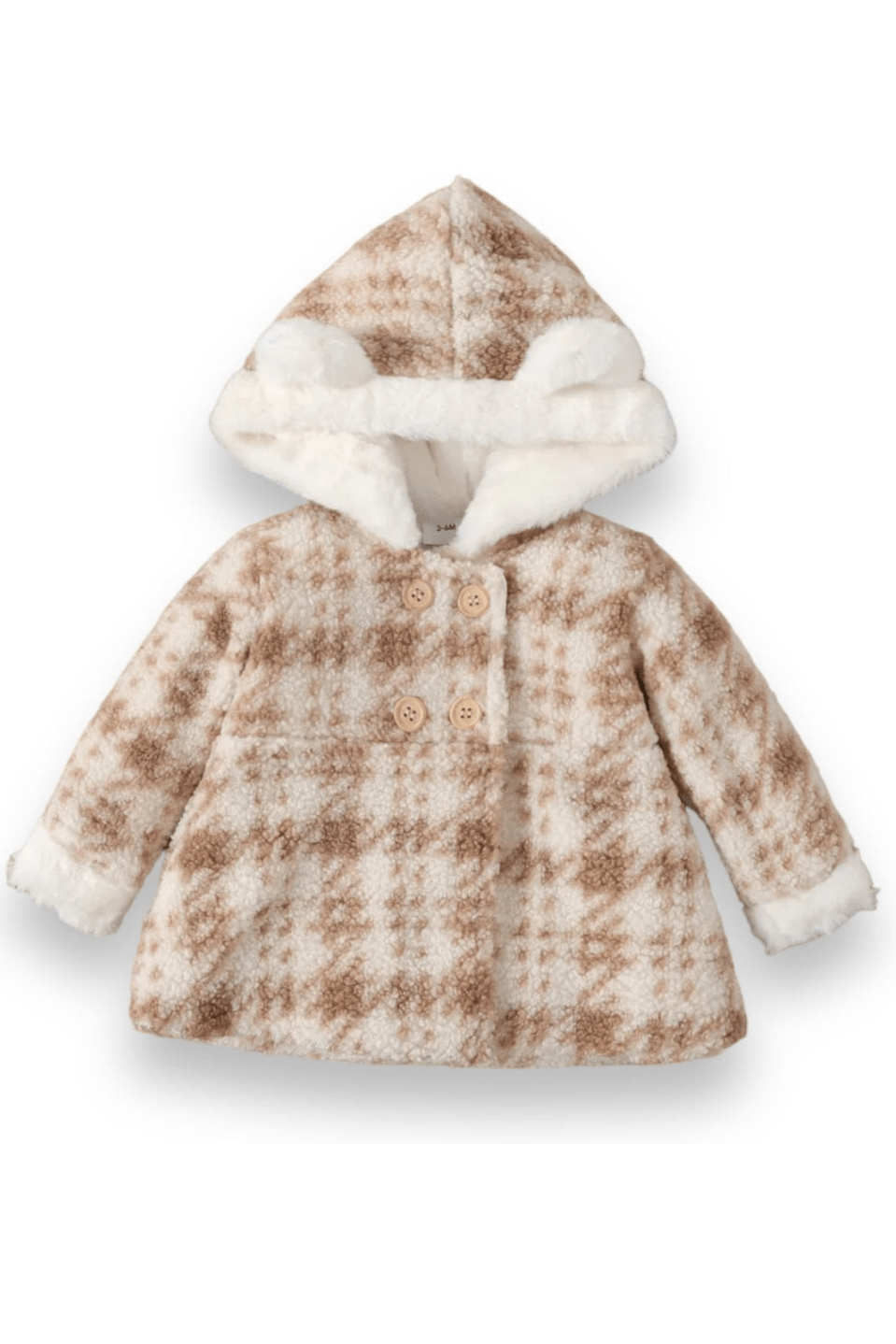 Palton bebe crem pufos
