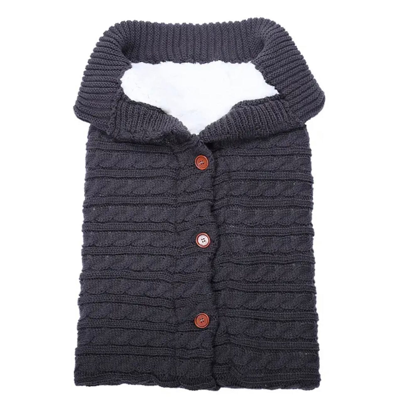 Patura carucior din bumbac tricotat si cocolino pufos