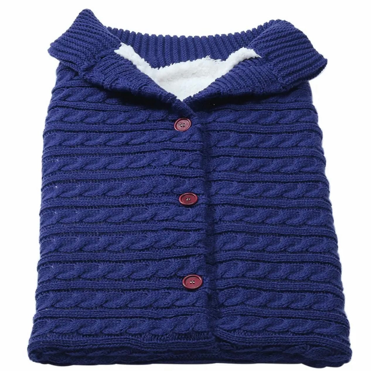 Patura carucior din bumbac tricotat si cocolino pufos