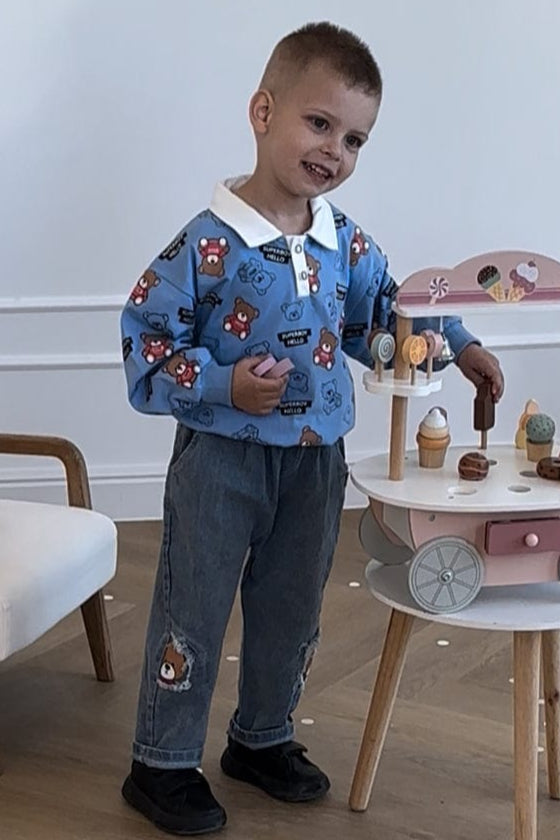 Set 2 piese bluza polo si blugi POLO