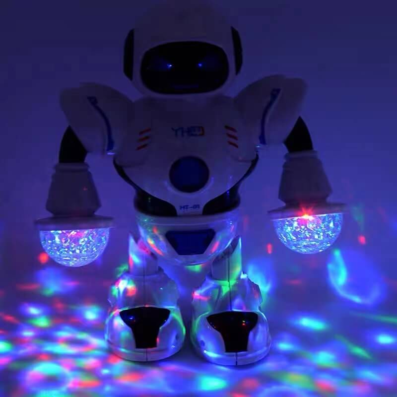 Robot dansant cu lumini LED care clipesc și muzică