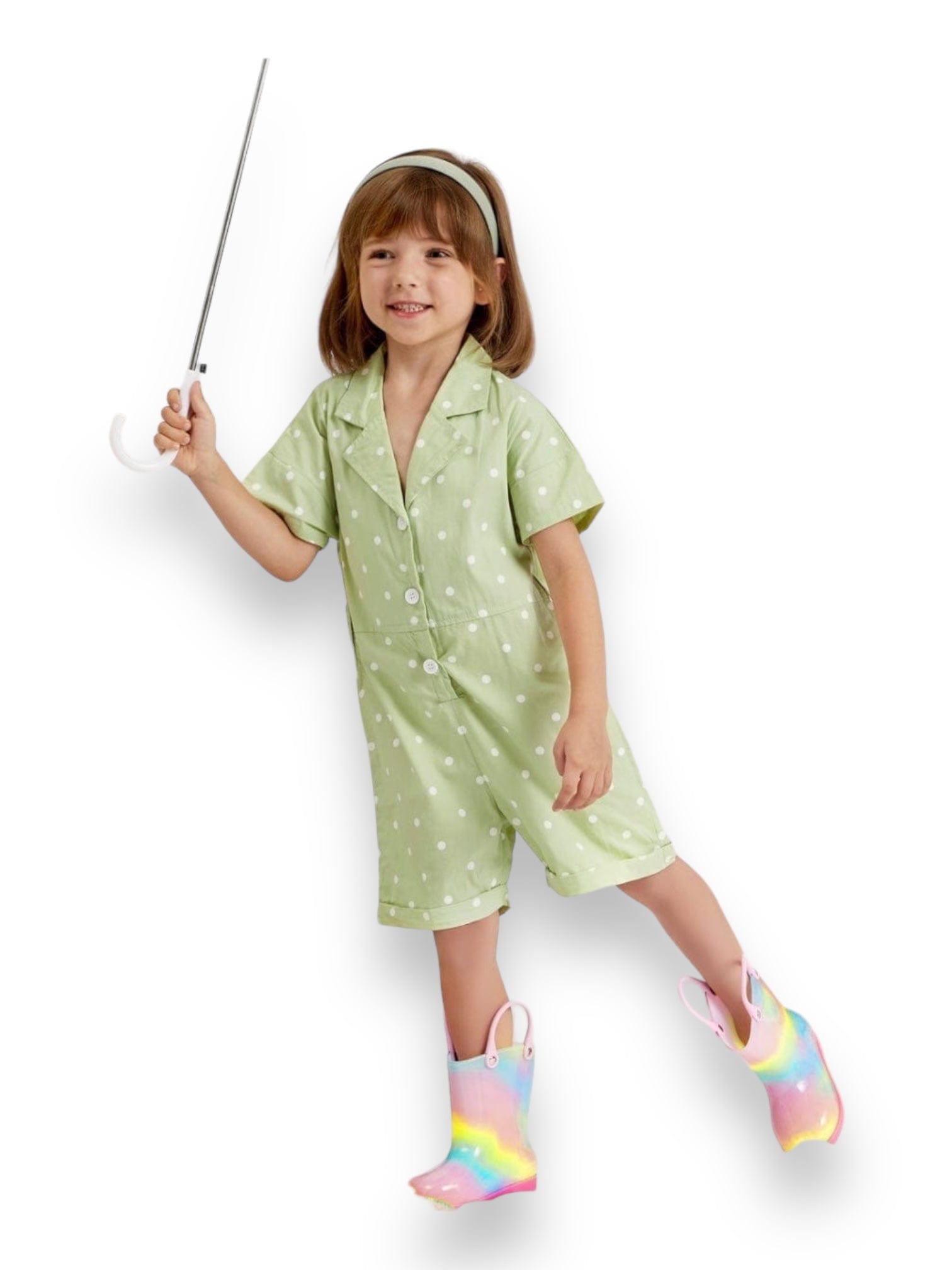 Salopeta cu maneca scurta pentru fetite