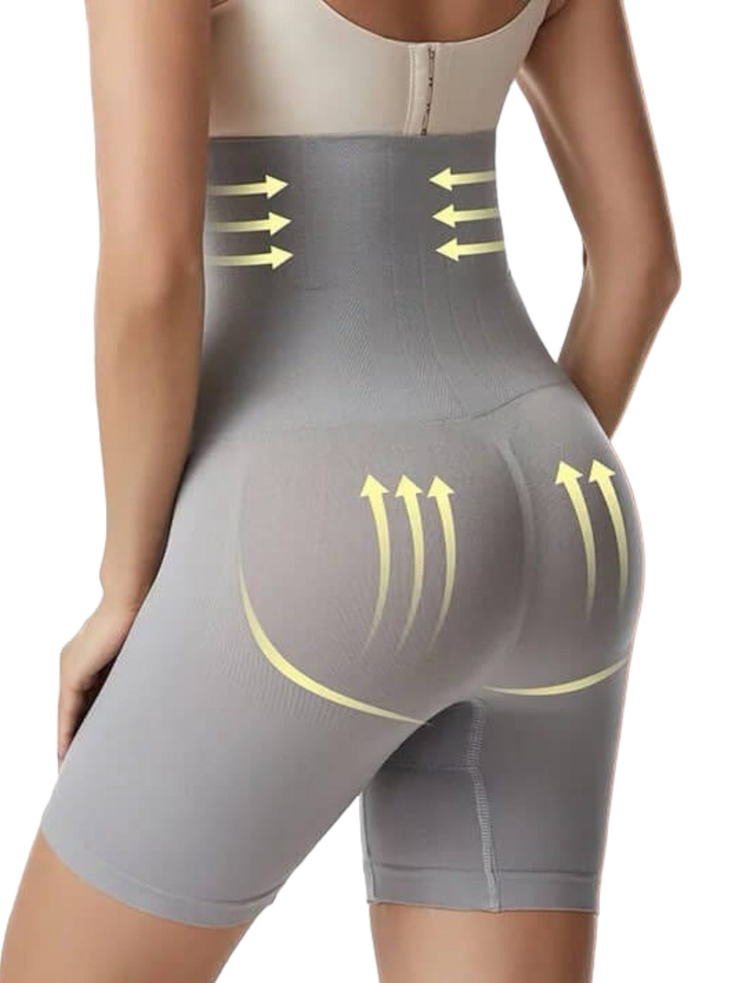 Pantaloni scurti modelatori cu talie inalta pentru controlul burticii si talie subtire