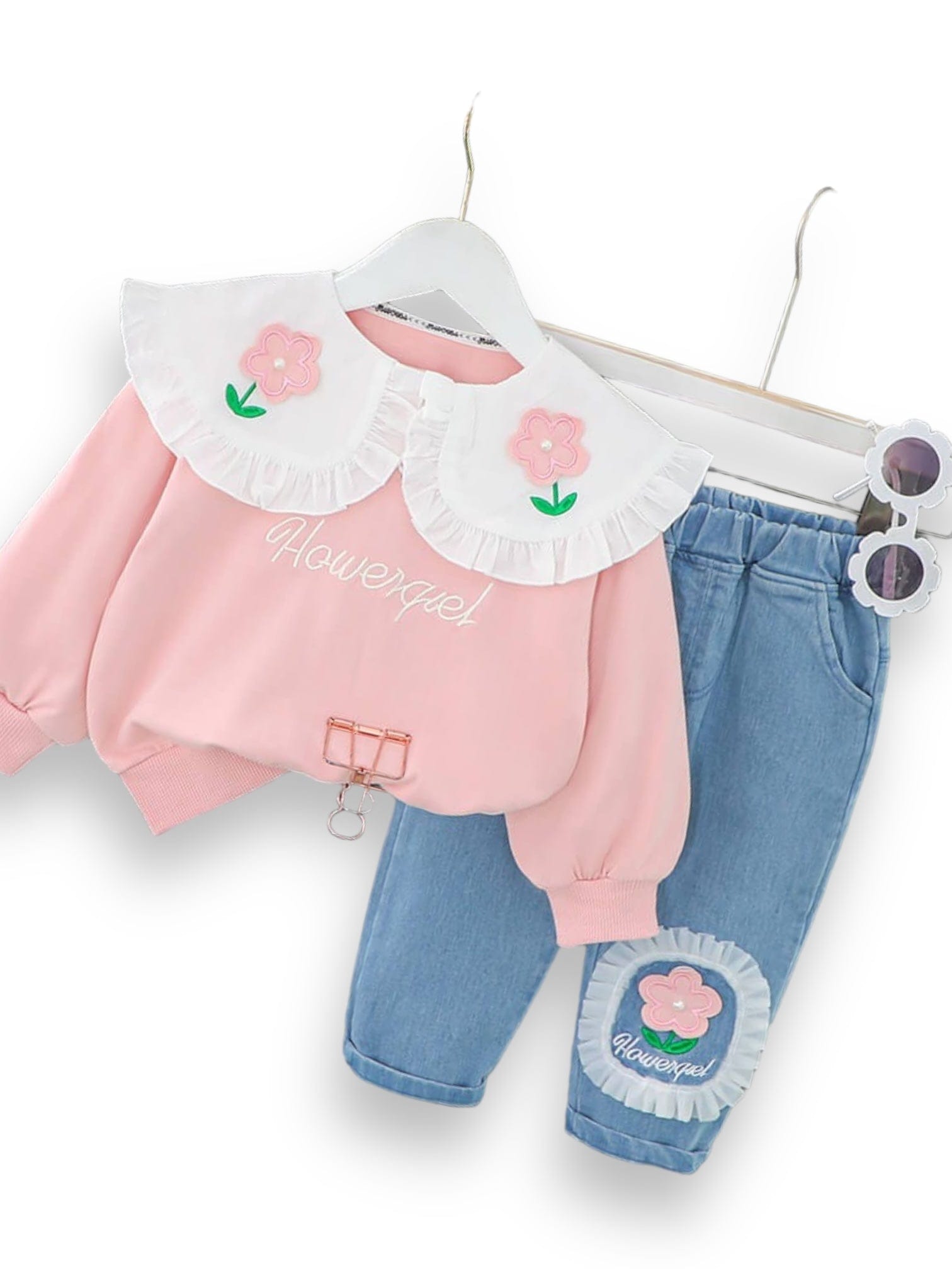 Compleu roz din 2 piese FLORY