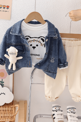 Compleu din 3 piese cu geaca de blugi COOL