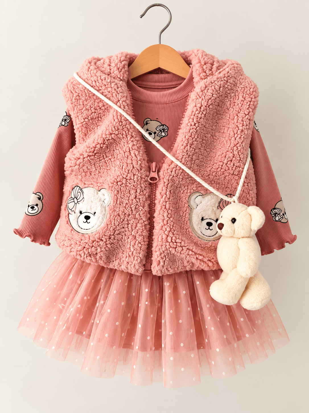 Rochita bebe din 3 piese PINK