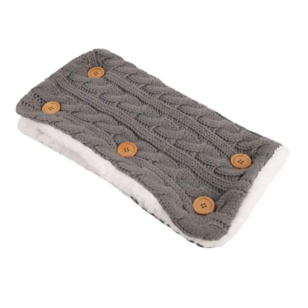 Patura carucior din bumbac tricotat si cocolino pufos