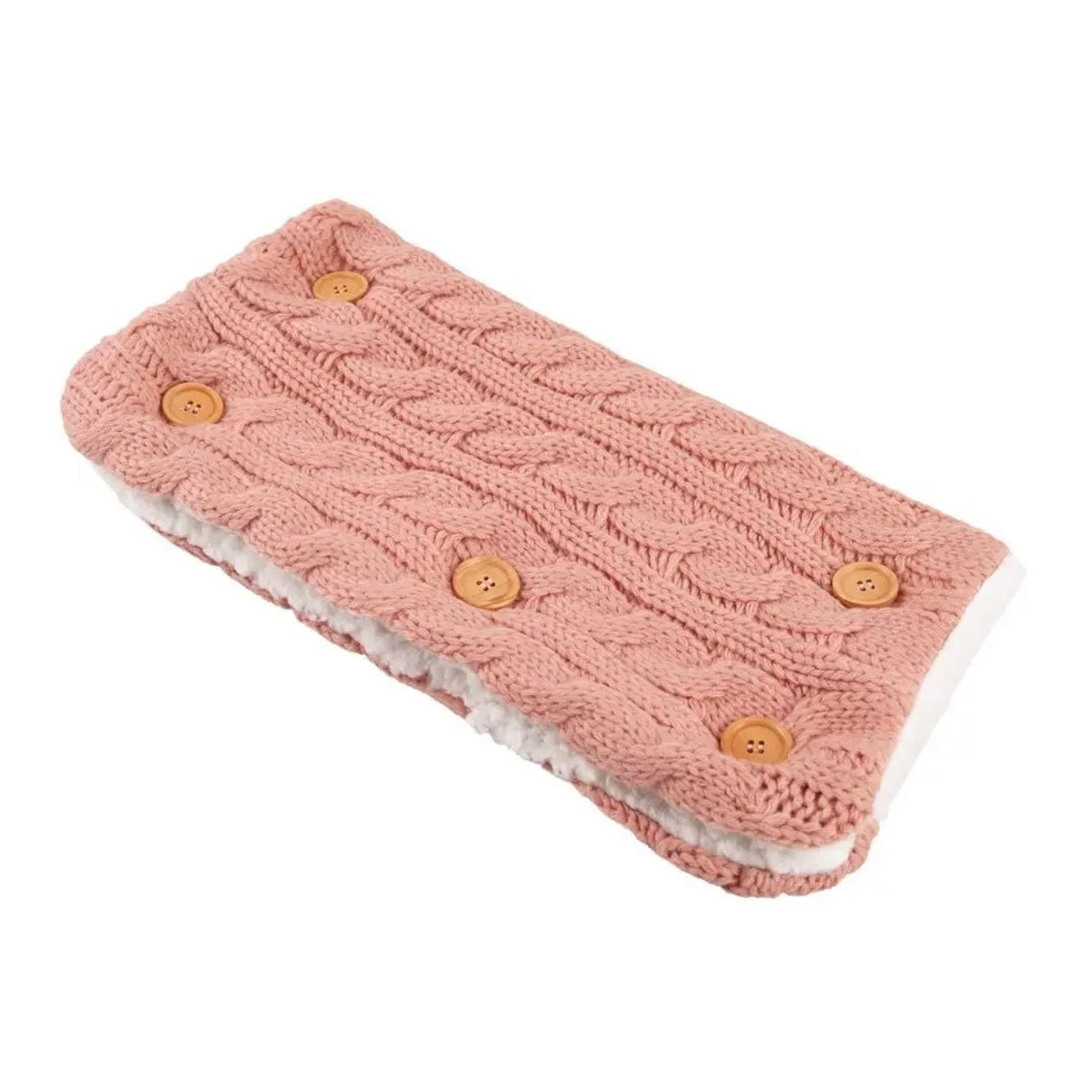 Patura carucior din bumbac tricotat si cocolino pufos