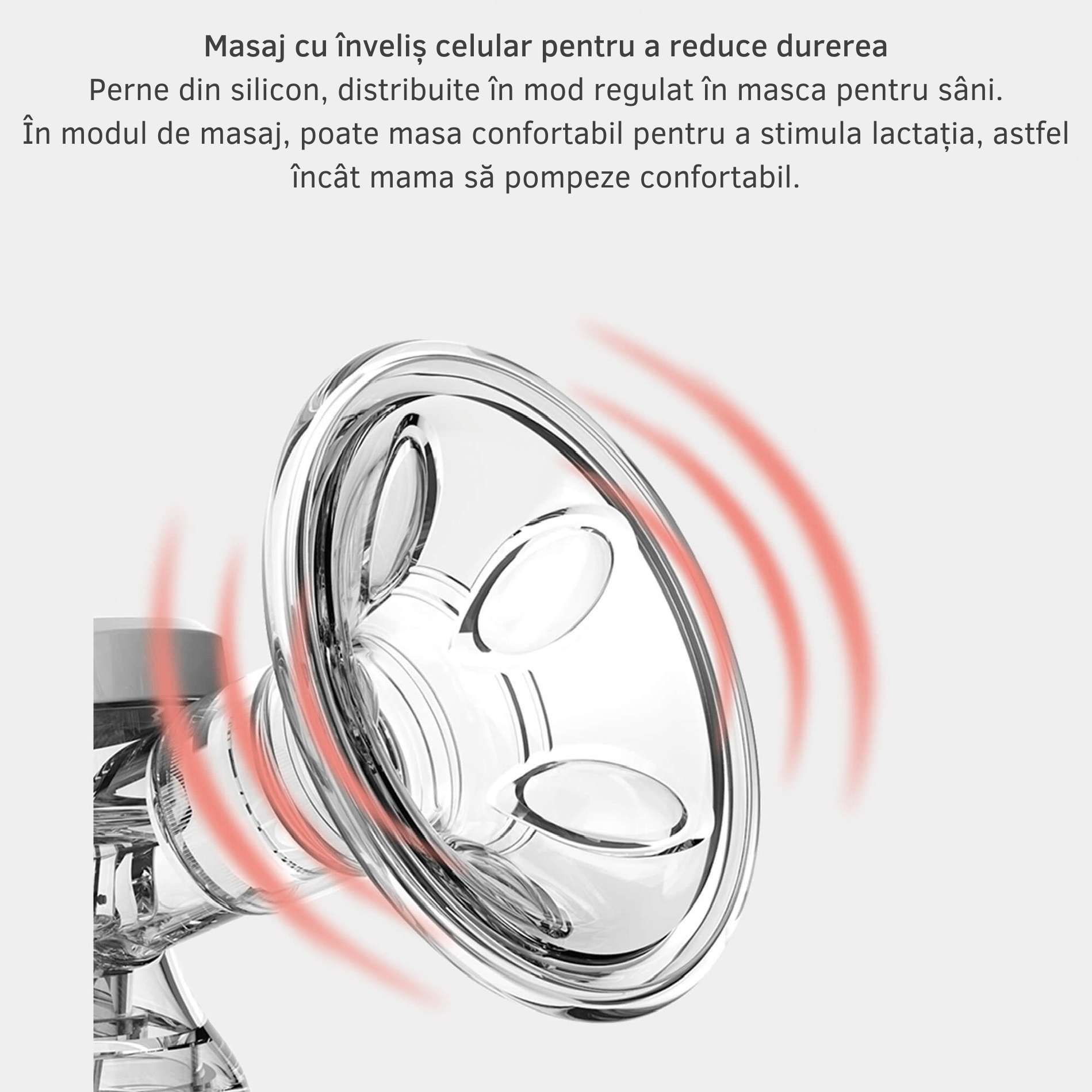 Pompa de san electrica, portabila cu 9 nivele, 3 moduri si lumina de noapte