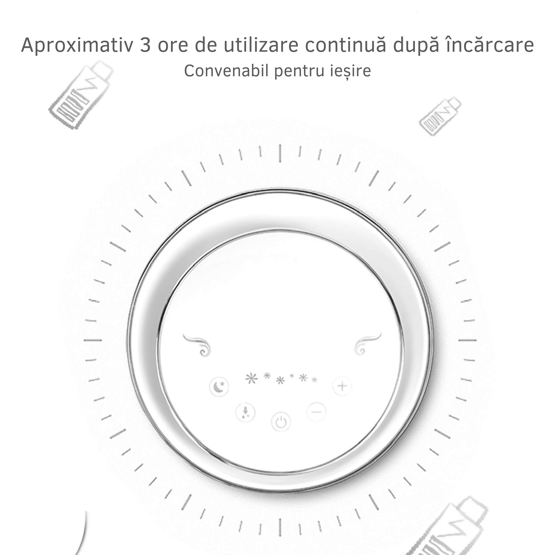 Pompa de san electrica, portabila cu 9 nivele, 3 moduri si lumina de noapte