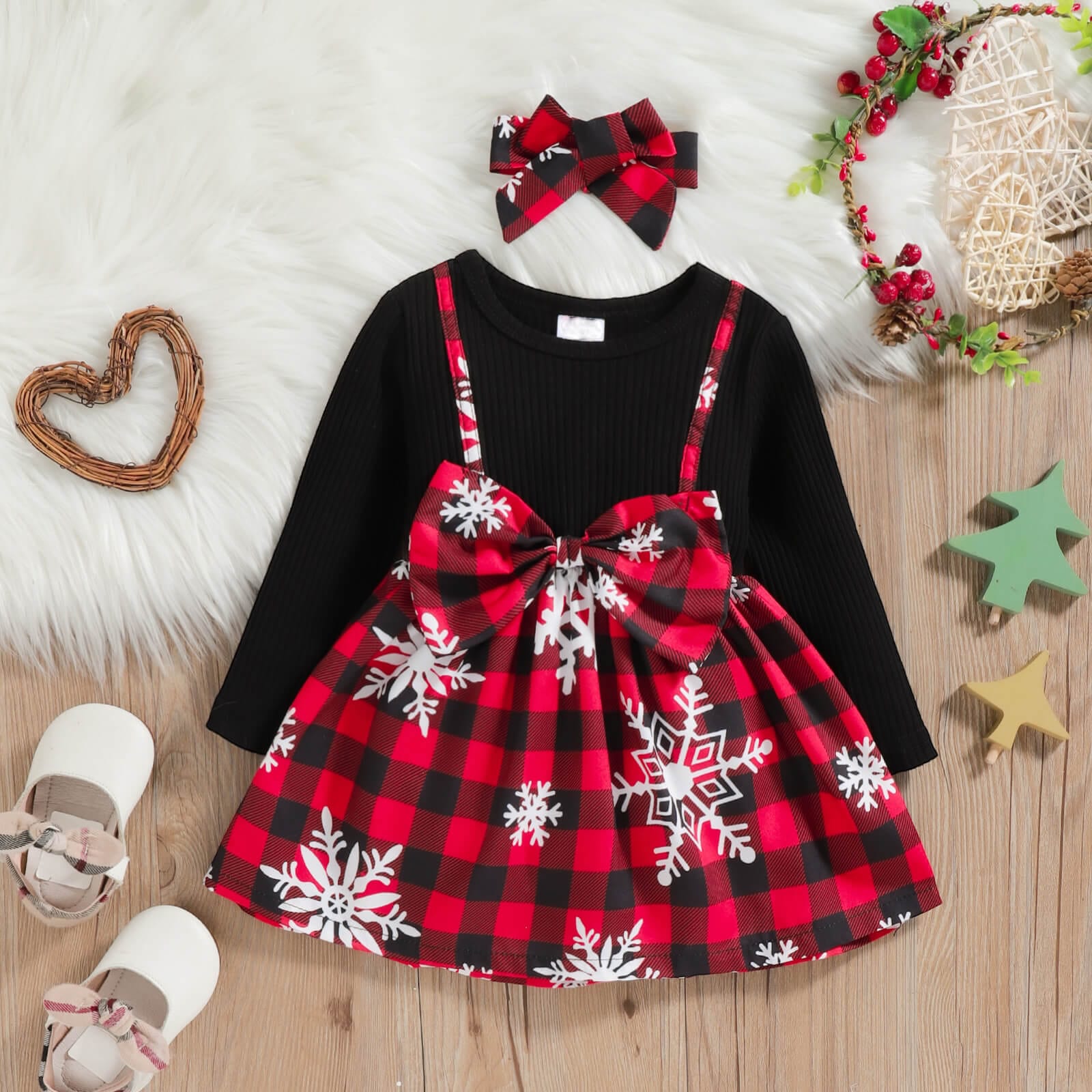 Rochie cu maneci lungi de Craciun