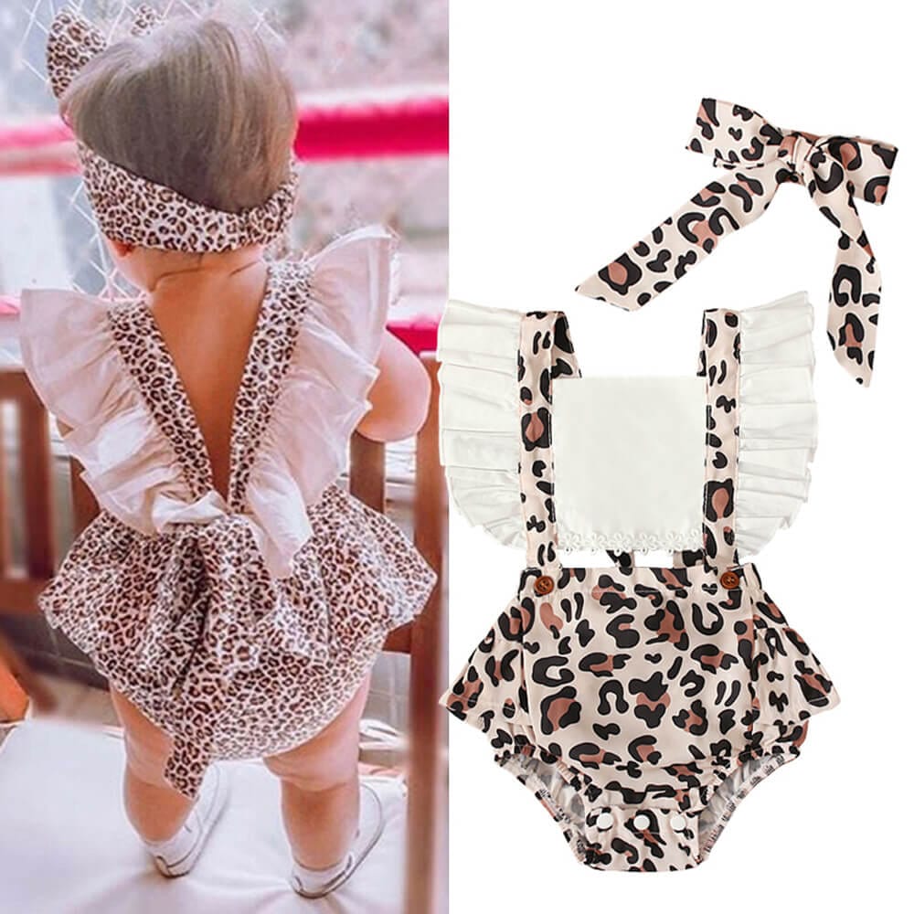 Rochita cu top pentru bebe LEOPARD