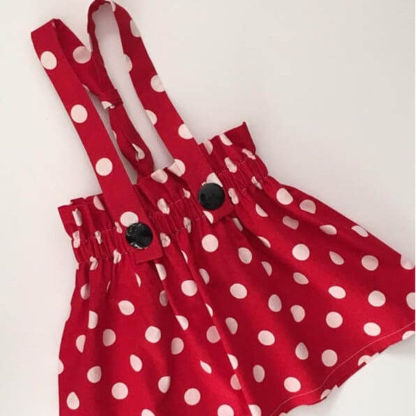 Rochita rosie cu tricou negru CLARISA