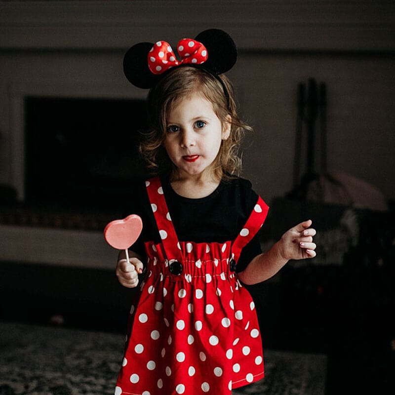 Rochita rosie cu tricou negru CLARISA