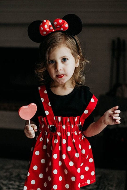 Rochita rosie cu tricou negru CLARISA