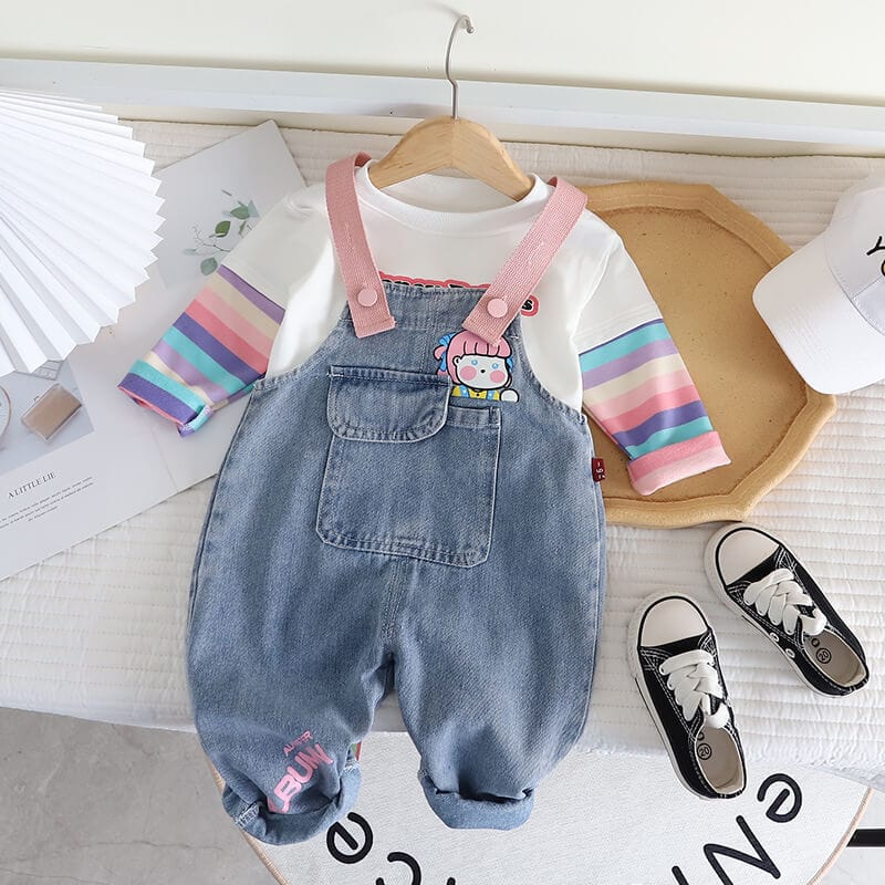 Salopeta si bluza pentru fete ANGEL