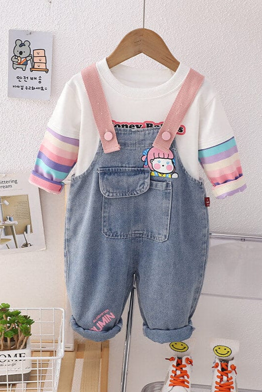 Salopeta si bluza pentru fete ANGEL