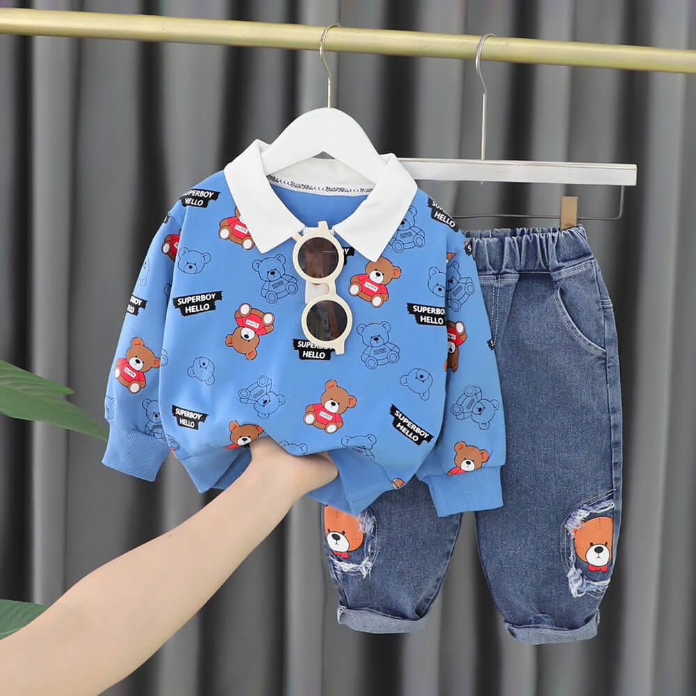 Set 2 piese bluza polo si blugi POLO