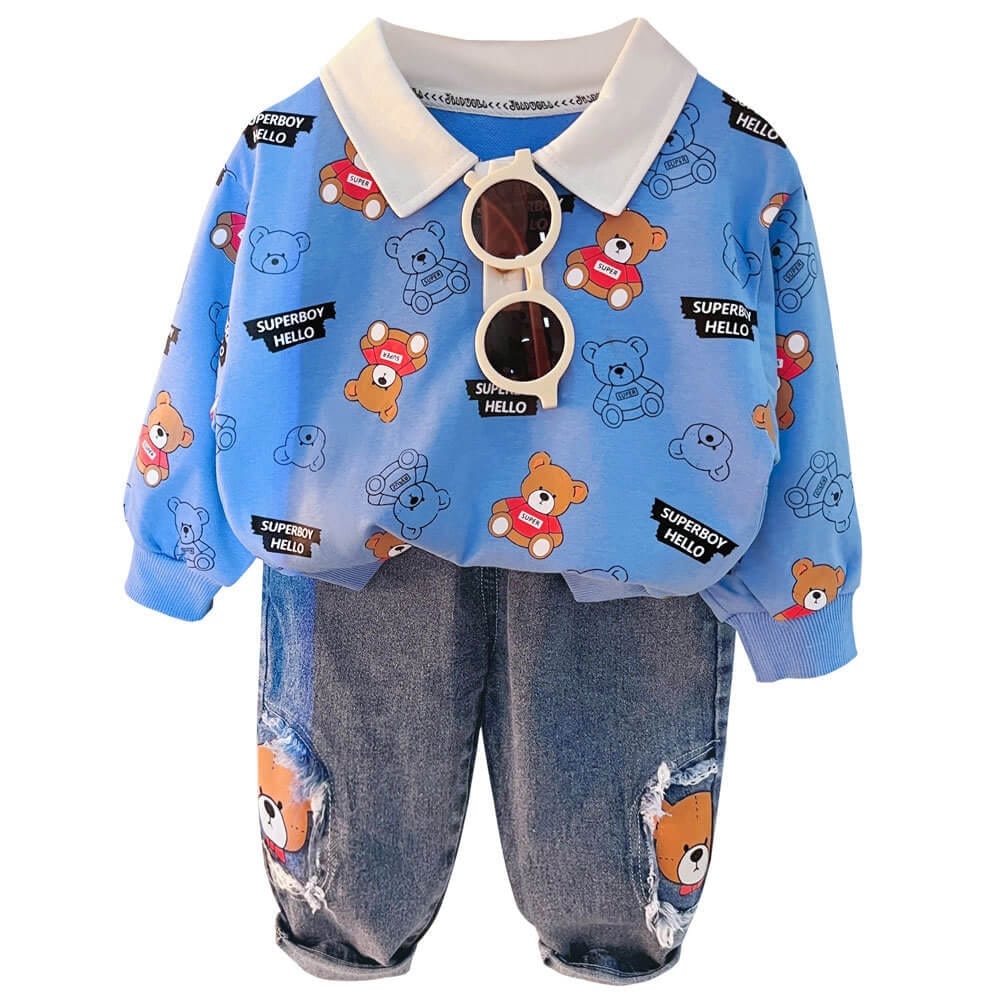 Set 2 piese bluza polo si blugi POLO