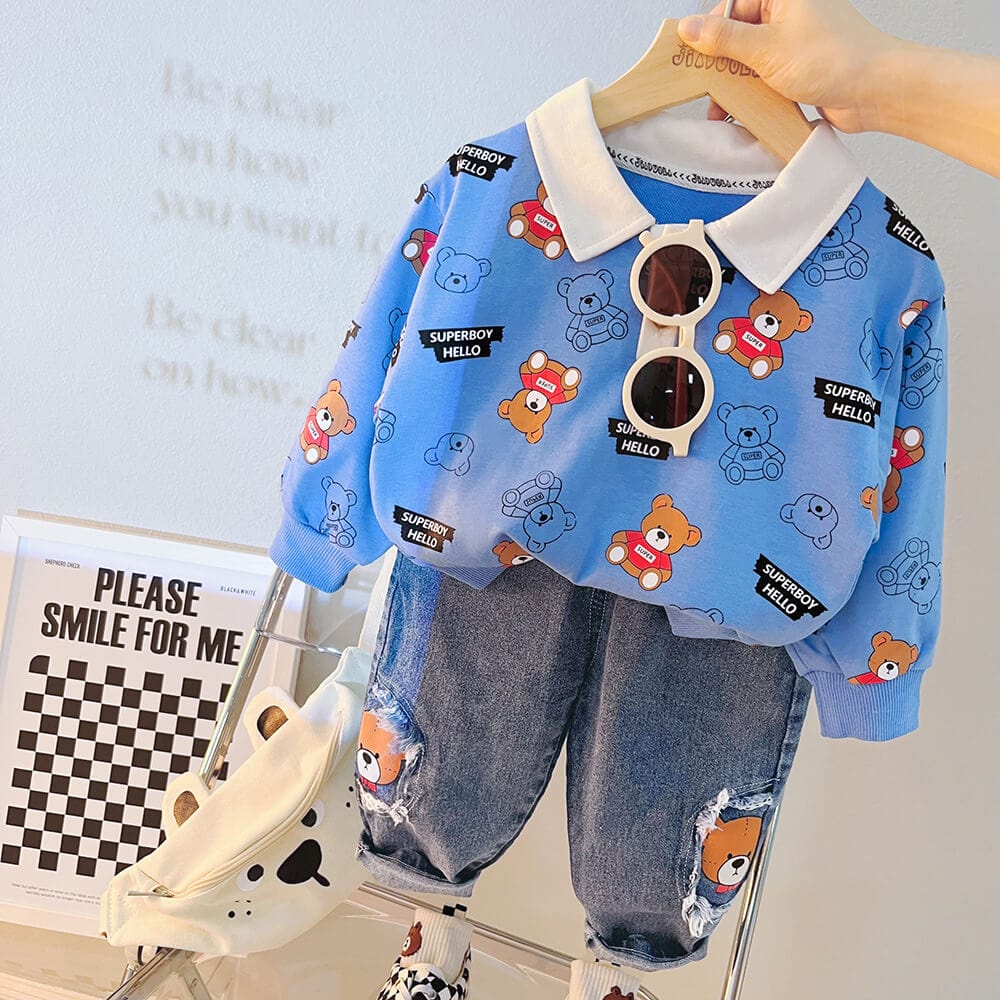 Set 2 piese bluza polo si blugi POLO