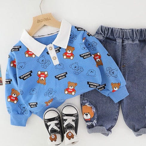 Set 2 piese bluza polo si blugi POLO