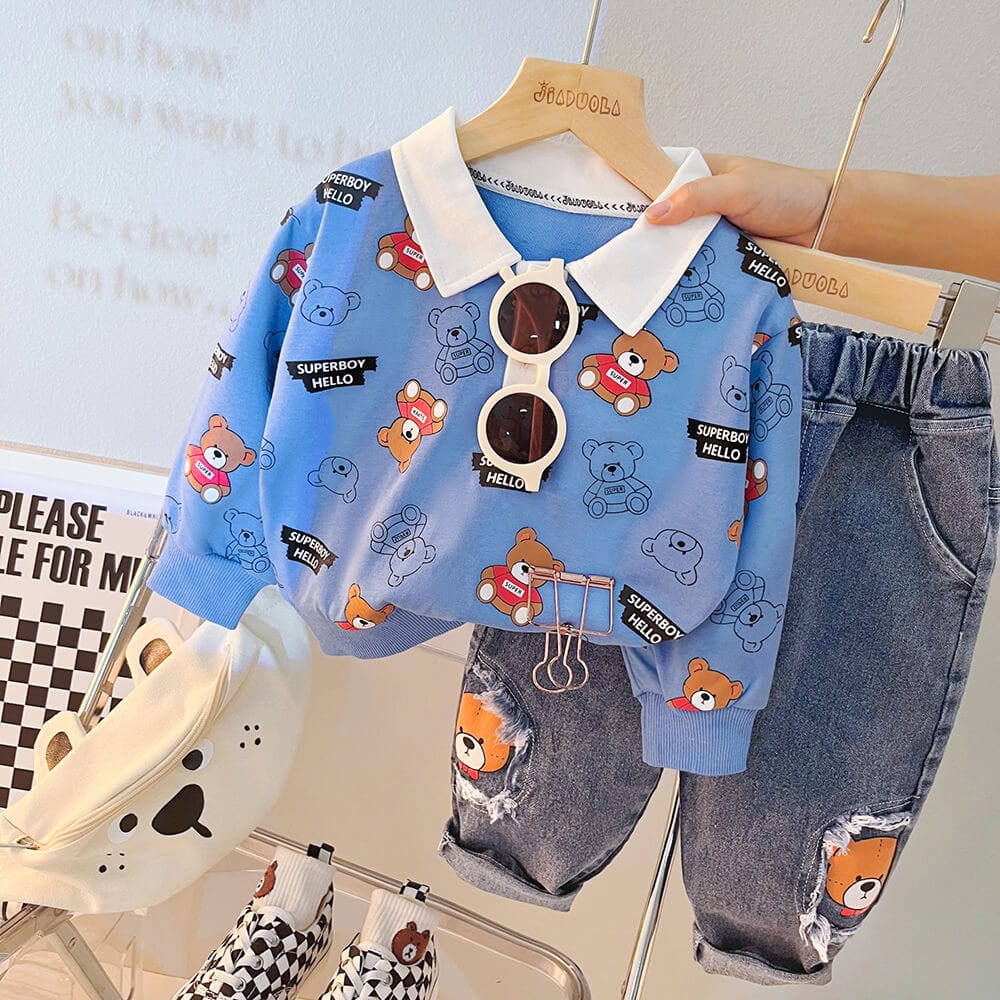 Set 2 piese bluza polo si blugi POLO