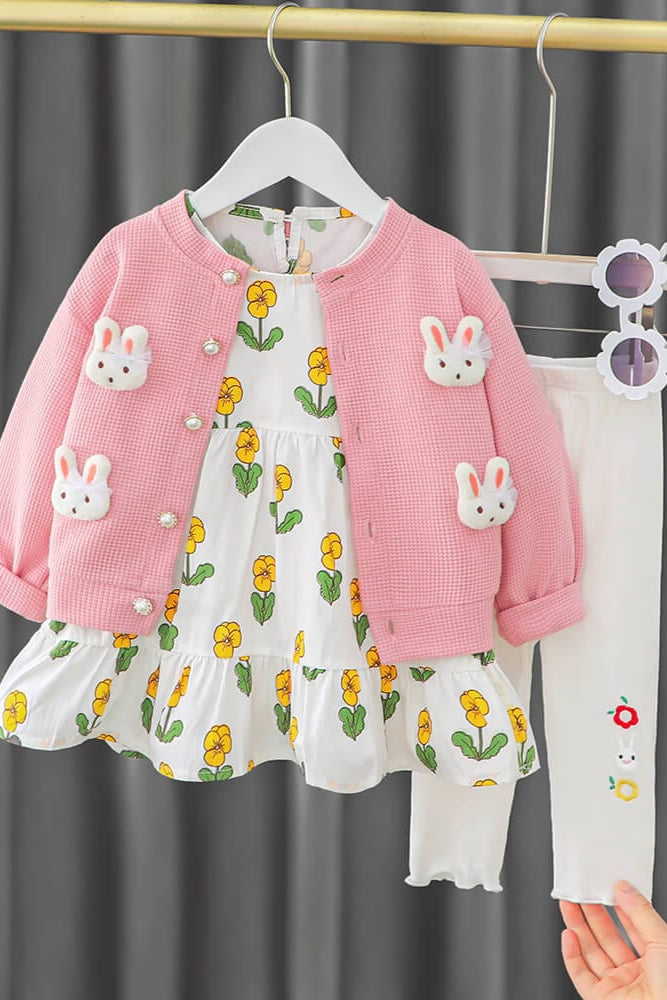 Set cu rochita colanti si cardigan BELLA