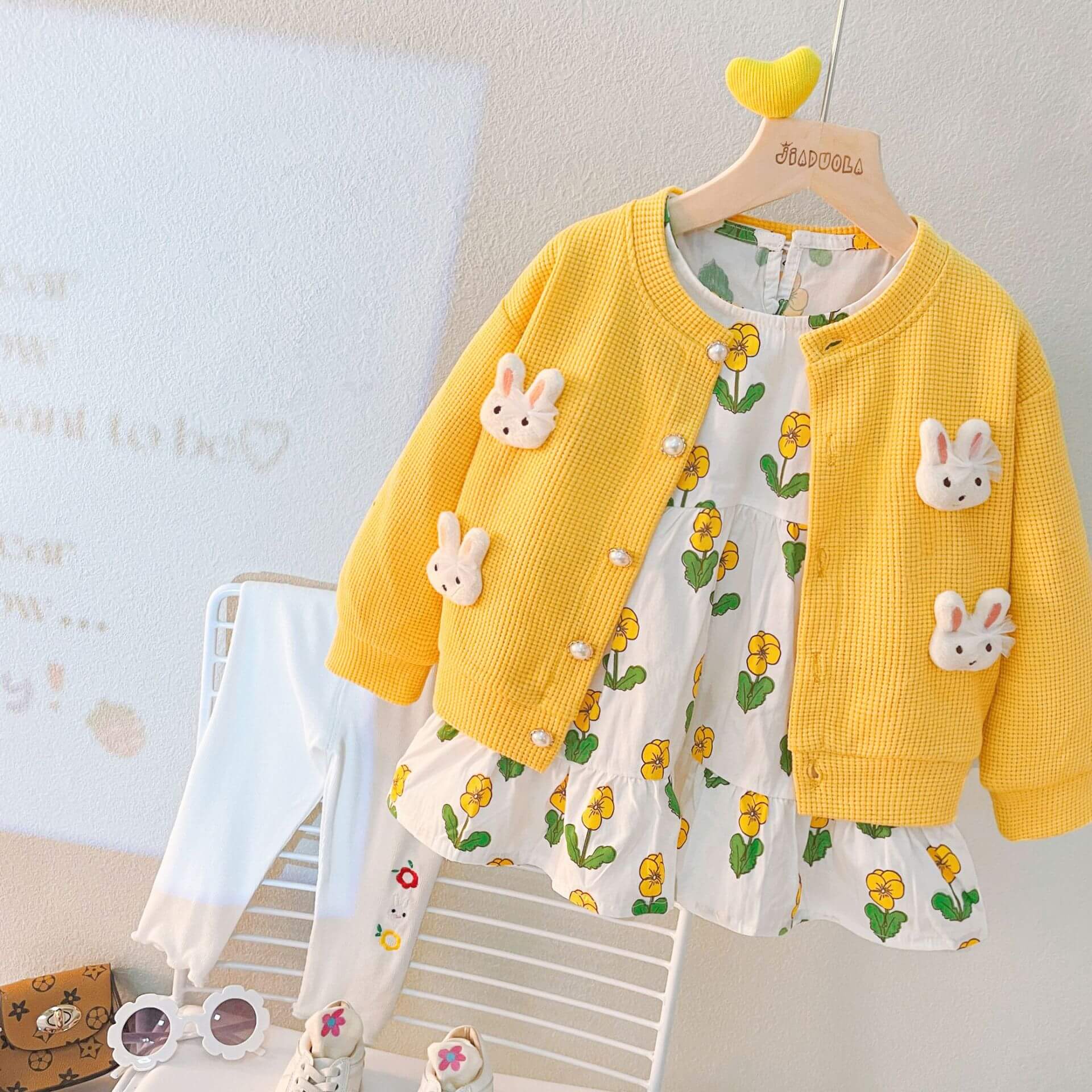 Set cu rochita colanti si cardigan BELLA