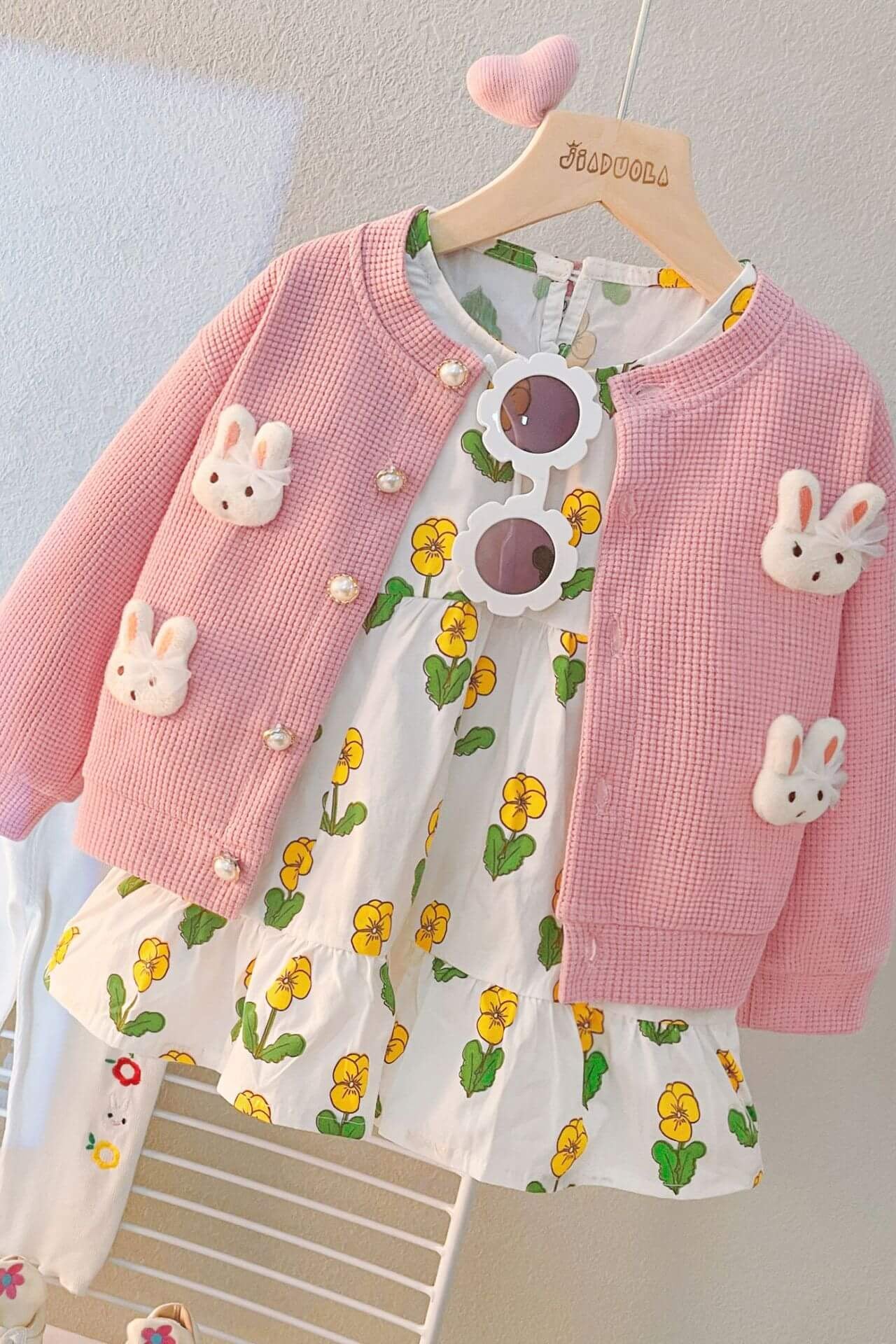 Set cu rochita colanti si cardigan BELLA
