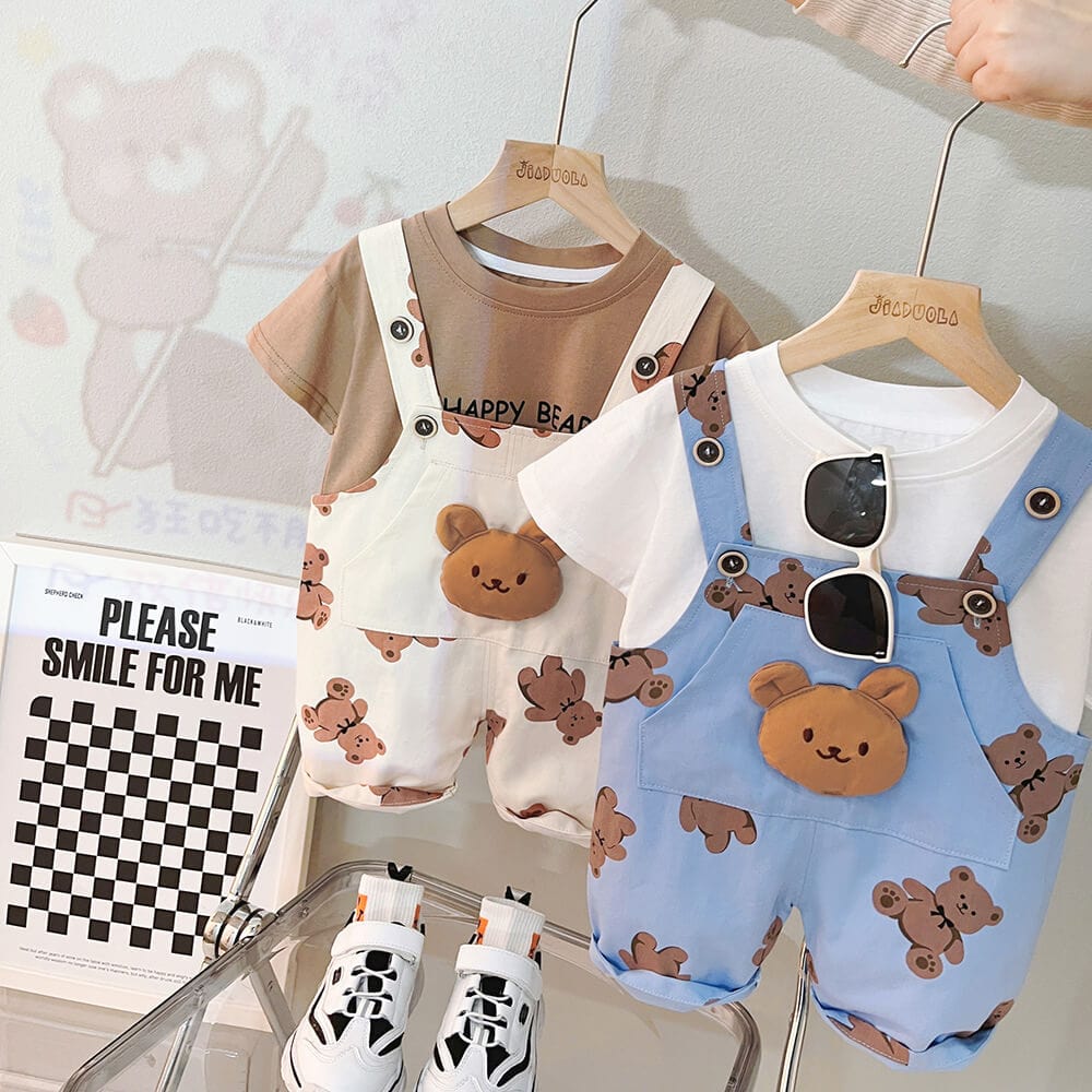 Set din doua piese, salopeta si tricou BEAR
