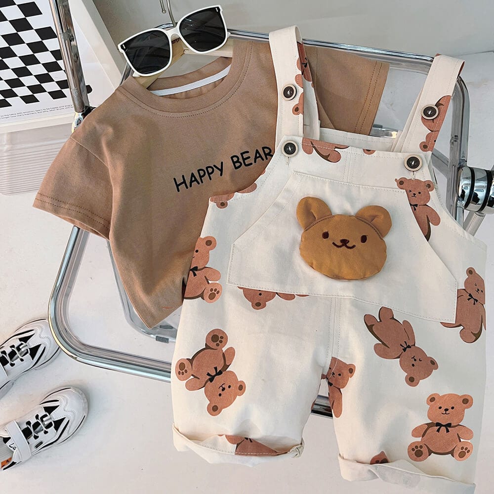 Set din doua piese, salopeta si tricou BEAR