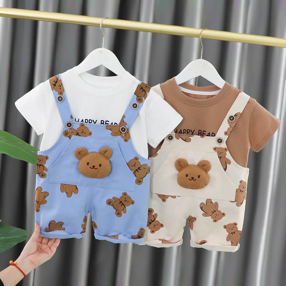 Set din doua piese, salopeta si tricou BEAR