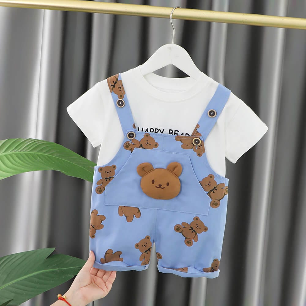 Set din doua piese, salopeta si tricou BEAR