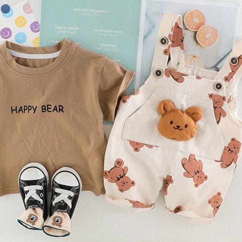 Set din doua piese, salopeta si tricou BEAR