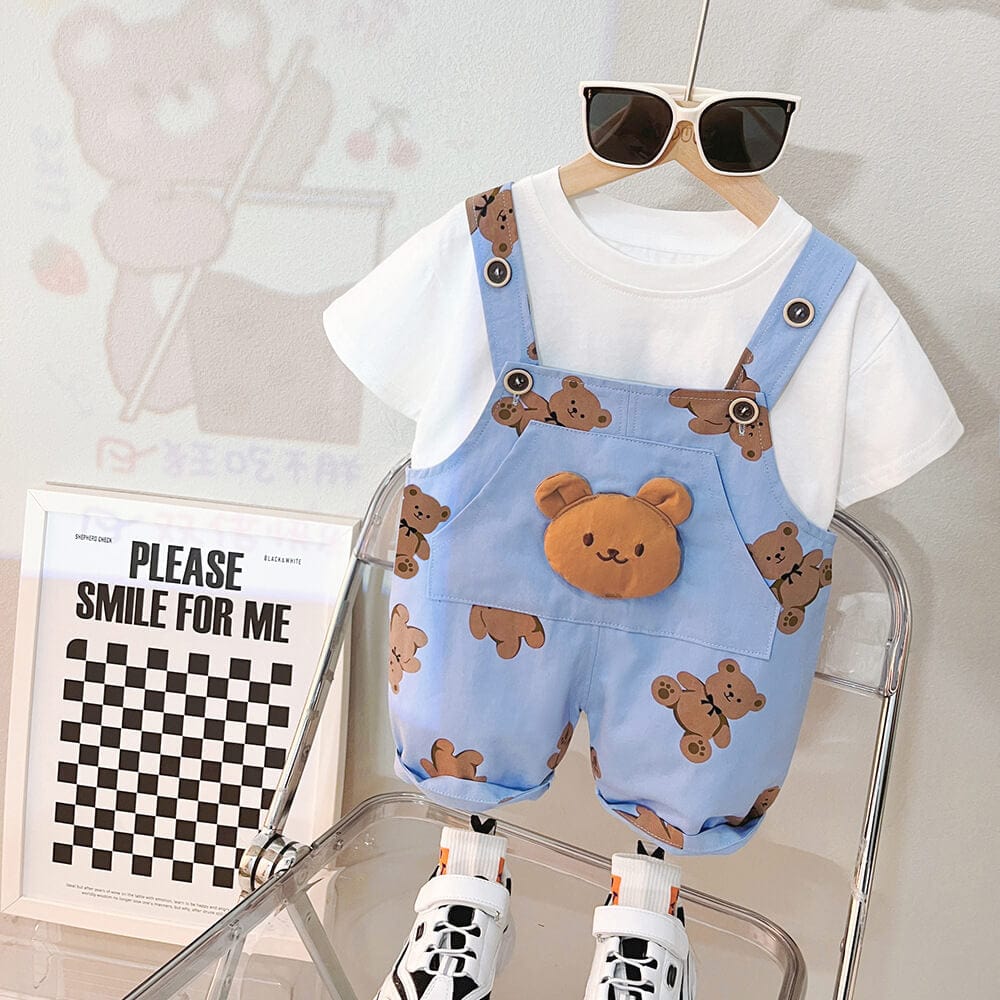 Set din doua piese, salopeta si tricou BEAR