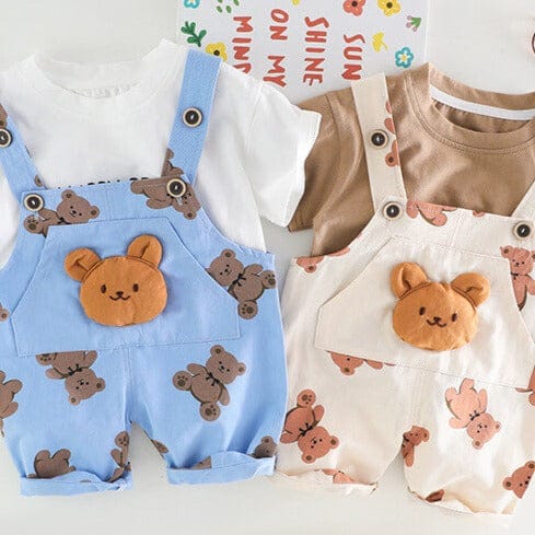 Set din doua piese, salopeta si tricou BEAR