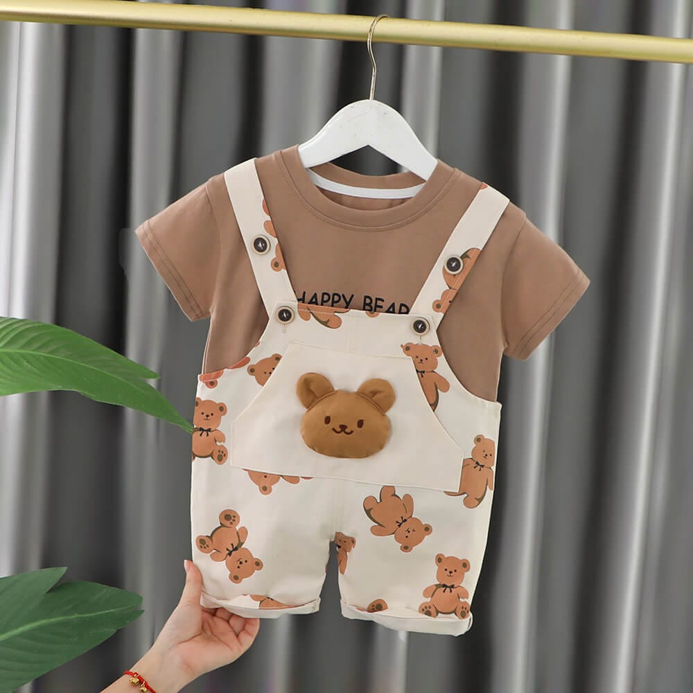 Set din doua piese, salopeta si tricou BEAR
